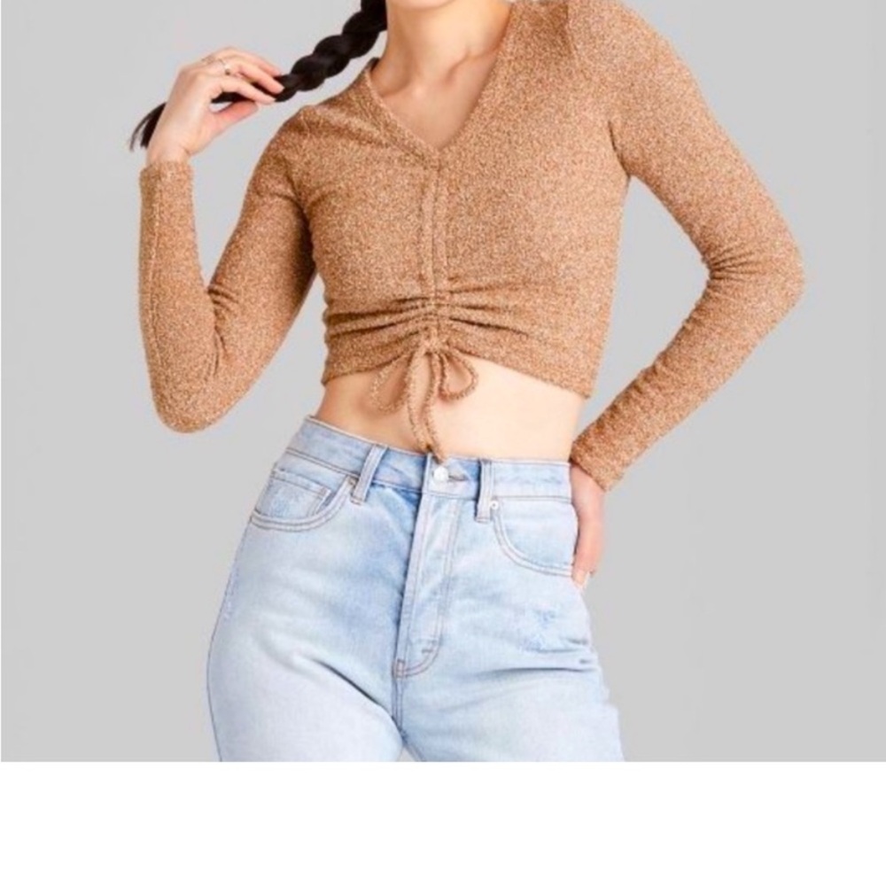 Wild Fable Ruched Front Sweater
